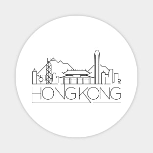 Hong Kong Minimal Skyline Magnet